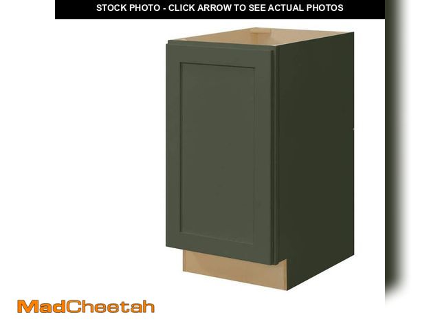 Lot 74-13822433 - Hampton Bay Avondale 18 in W x 24 in D x 34.5 in H Ready to Assemble Plywood Shaker Double Trash Can...