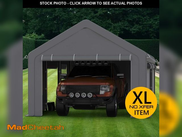 Lot 74-12689503 - (FRAME ONLY,MISSING HARDWARE)GarveeLife 12x20 ft Carport Heavy Duty, Portable Garage with 4 Doors + ...