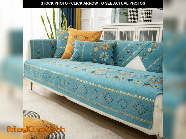 Lot 74-12977320 - Rosygulls Boho Chenille Couch Covers,Geometric Couch Covers for Sofa,Chenille Couch Cover Non Slip,S...