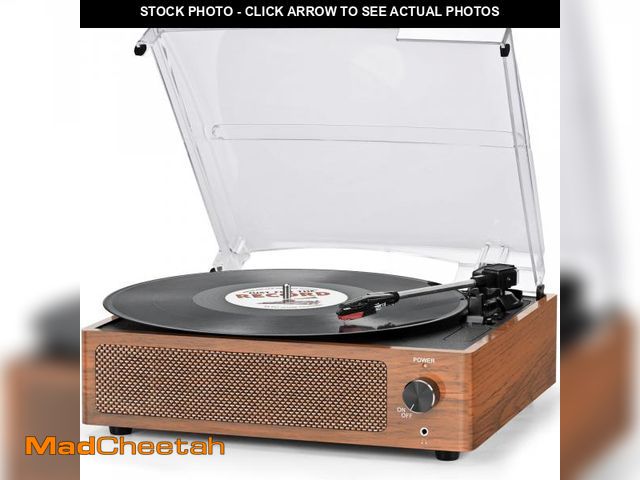Lot 74-11558528 - Vinyl Record Player with Speakers Vintage Turntable for Vinyl Records Belt-Driven Turntable Support ...