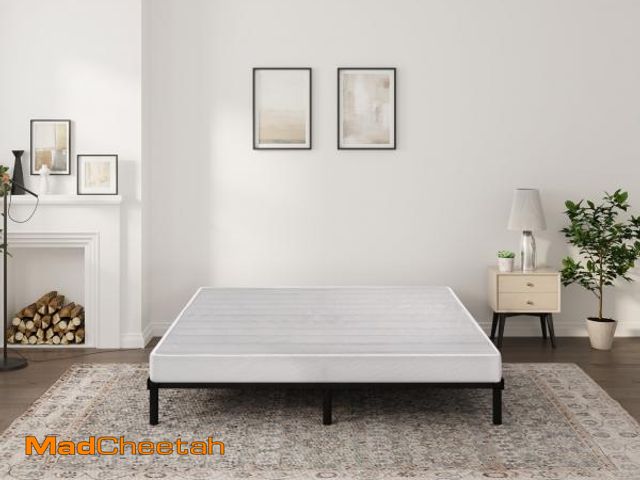 Lot 74-12421353 - Arctus 5 inch Twin Size Metal Box Spring, Mattress Foundation with Fabric Cover, Easy Assembly - UNU...