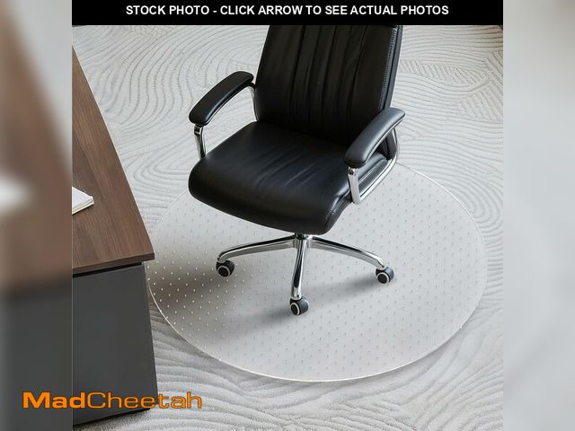 Lot 74-14348127 - Office Chair Mat for Carpet: 36" x 36" Computer Desk Floor Mat - PVC Plastic Rug Carpet Protector Ma...