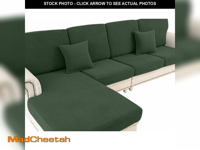 Lot 74-14428347 - LA MEACK Couch Cushion Covers Seat Cushion Cover Stretch Couch Cover Separate Sectional Sofa Slipcov...