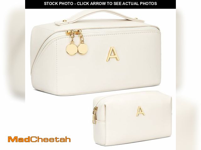 Lot 74-13567684 - CLOUDWINGS Birthday Gifts for Women Teen Girl, Personalized Initial Makeup Organizer Bag Set, Open F...