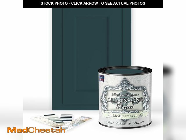 Lot 74-14264346 - ALL-IN-ONE Paint by Heirloom Traditions, Mediterranean (Blue Teal), Quart - Durable cabinet and furn...