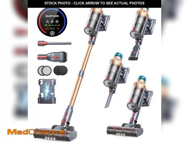 Lot 74-11548418 - Cordless Vacuum Cleaner, 550W 45KPA 60 Mins Runtime Self-Standing Vacuum Cleaners for Home, Stick Va...