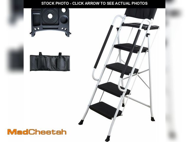 Lot 74-13698155 - LEADALLWAY 4 Step Ladder with Handrails (Include Tool Tray+Bag) 330lbs Capacity - UNUSED