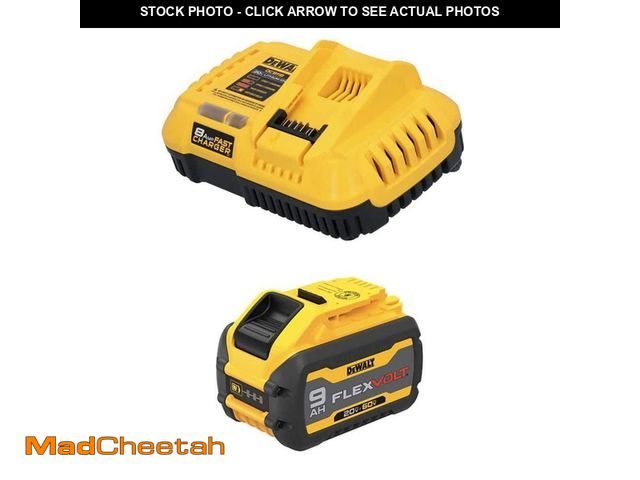 Lot 74-14257672 - DEWALT 20V/60V MAX FLEXVOLT Lithium-Ion 9.0Ah Battery and Charger Starter Kit - UNUSED