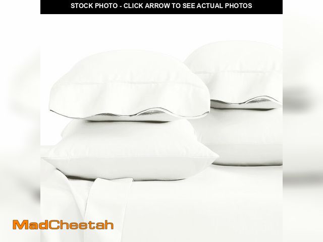 Lot 74-14206486 - Bare Home Microfiber Bulk Pillow Cases - Standard/Queen Size Set of 4 - Cooling Pillowcases - Double...