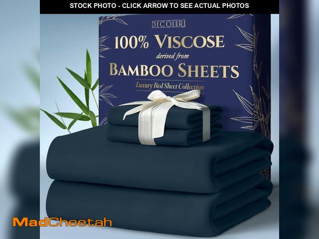 Lot 74-12434946 - DECOLURE 100% Viscose Derived from Bamboo Sheets Full Size 4pcs - Ultra Soft &amp; Luxuriously Cooli...