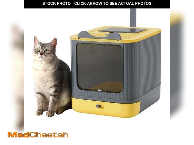 Lot 74-12309192 - LCZLBRRD Upgraded Fully Enclosed Cat Litter Box with Lid, Covered Cat Box Enclosure, Anti-Splashing ...
