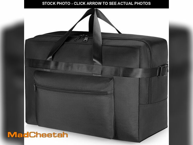 Lot 74-14334762 - Hafmall 80L Foldable Duffel Bag for Travel, Waterproof Weekend Overnight Bag, Large Collapsible Stor...