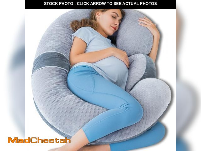 Lot 74-12441367 - QUEEN ROSE Pregnancy Pillows, E Shaped Full Body Pillow for Sleeping, with Pregnancy Wedge Pillow fo...