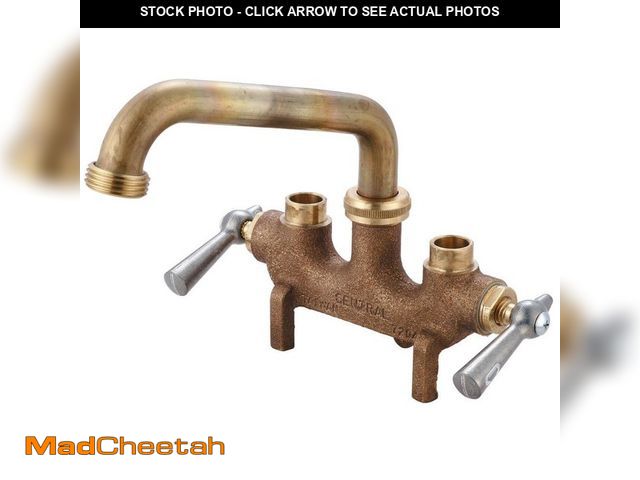 Lot 74-12777783 - Central Brass 2-Handle Laundry Utility Faucet in Rough Brass - UNUSED