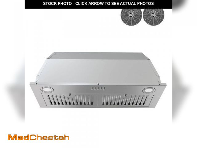 Lot 74-12054402 - AKDY 30 in. 343 CFM Built-in Insert Kitchen Vent Ducted/Ductless Convertible Range Hood in Stainless...