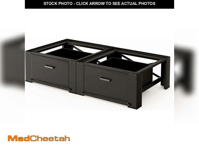 Lot 74-13765904 - Dual Washing Machine Pedestals with Drawers 350Lb Heavy Duty Matalde 29" Laundry Pedestal 2 Pack Upg...