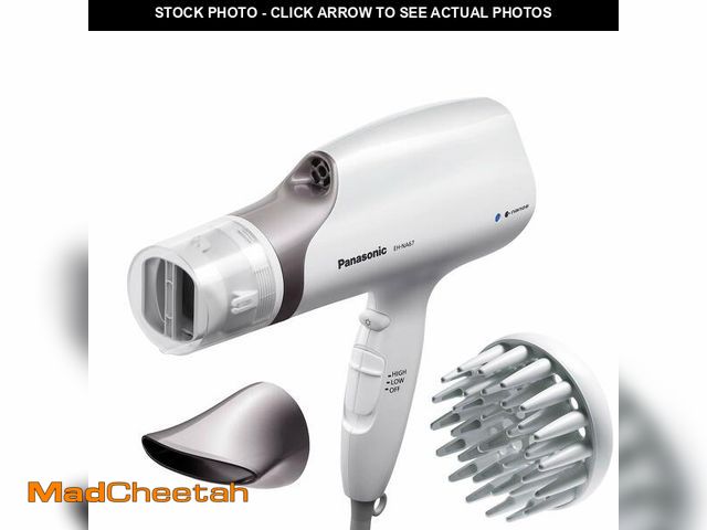 Lot 74-13327474 - Panasonic Nanoe Salon Hair Dryer with Oscillating QuickDry Nozzle, Blow Dryer with Diffuser and Conc...