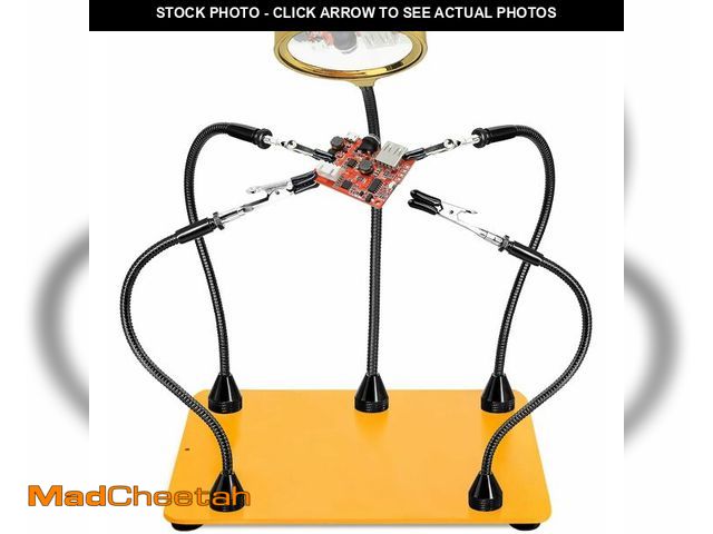 Lot 74-13626726 - KLSKKJ Magnetic Helping Hands Soldering Station with 5X Magnifying Glass, Third Hand Soldering Tool ...