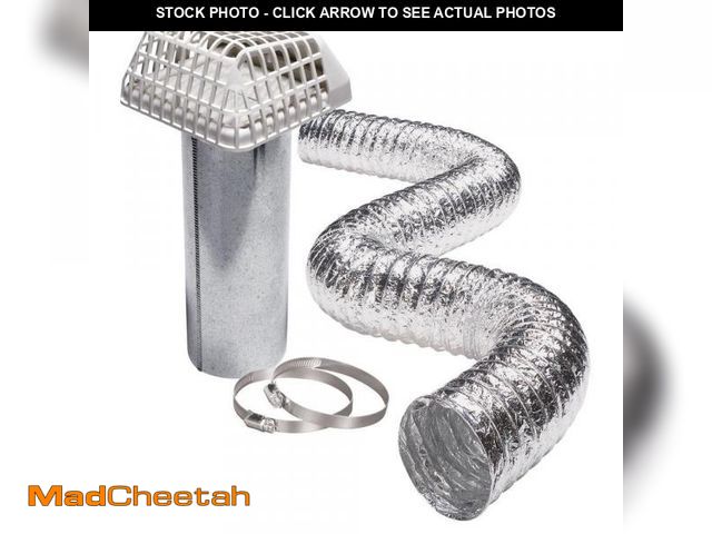 Lot 74-12412391 - Unbranded Airtight Dryer Exhaust Kit, 4 in. Dia. Exhaust Pipe, Louvered Vent, Pest Guard - UNUSED