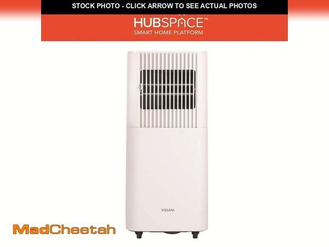 Lot 74-14467404 - *SCRATCHED* Vissani 6,000 (DOE) BTU 115-Volt Portable Air Conditioner Cools 250 sq. ft. with Remote ...