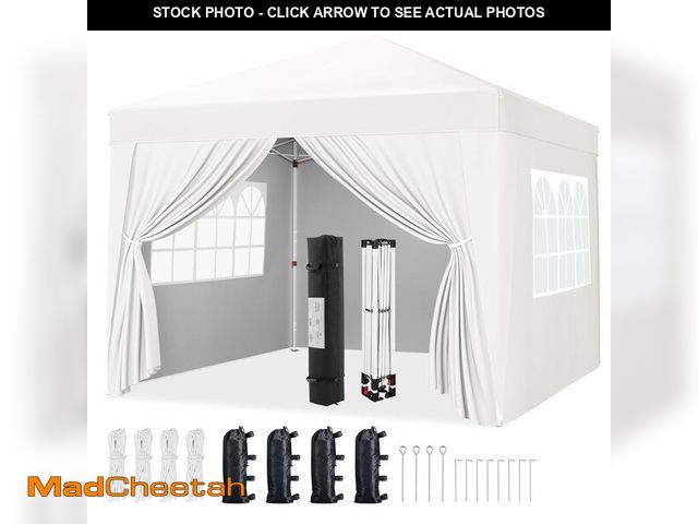 Lot 74-12980874 - Yaheetech 12x12 Pop Up Canopy with 4 Removable Sidewalls, Portable Enclosed Instant Tent, Waterproof...