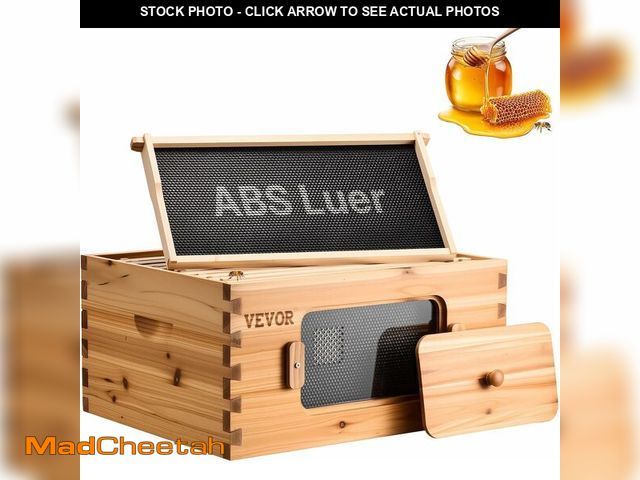 Lot 74-13042482 - VEVOR 10 Frame Deep Brood Bee Hive Box, Bee Box Dipped in 100% Beeswax, Langstroth Beehive Kit with ...