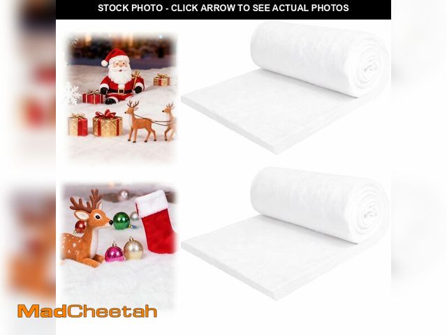 Lot 74-14206163 - AouEtnay 2 Pack Fake Snow Blanket Artificial Snow Roll for Christmas Village, 31.5" x 94.5" Fluffy W...