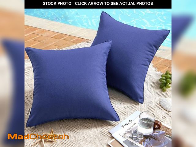 Lot 74-12118218 - MIULEE Pack of 2 Decorative Outdoor Waterproof Pillow Covers Square Garden Cushion Sham Throw Pillow...