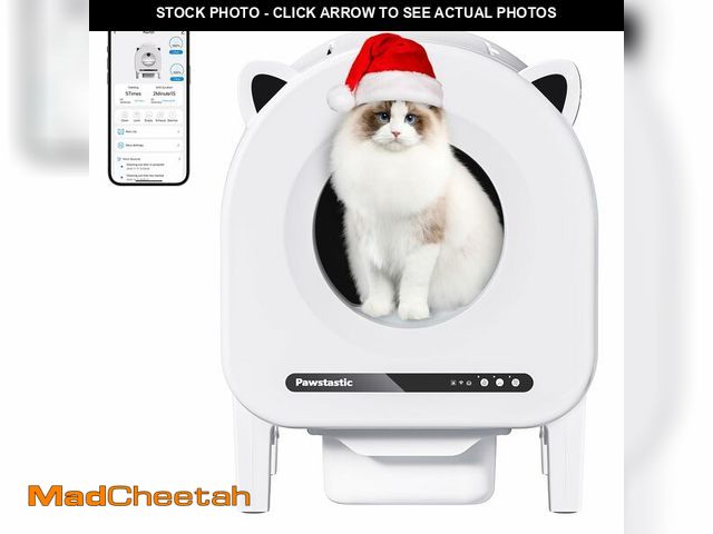 Lot 74-12658504 - Self Cleaning Litter Box, 68 L Automatic Cat Litter Box for Multiple Cats, Robot with Dual Safety Pr...