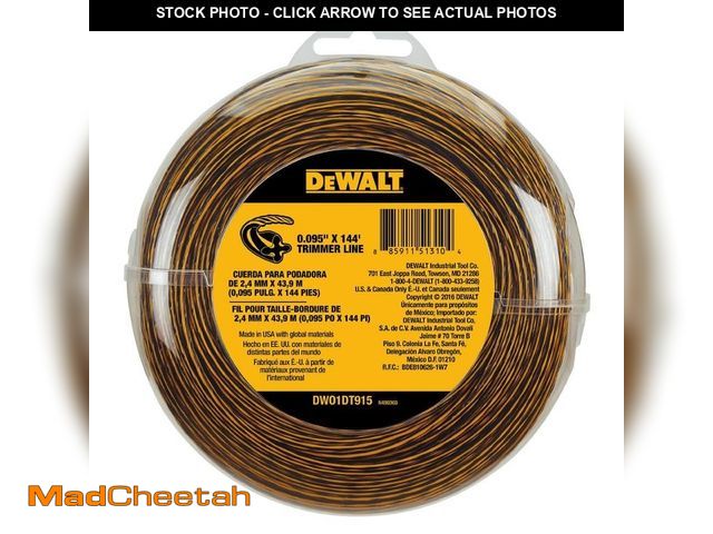 Lot 74-14182098 - DEWALT 0.095 in. x 144 ft. Replacement Line for Cordless Battery Operated Bump Feed String Grass Tri...