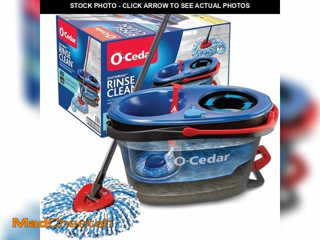 Lot 74-13836190 - O-Cedar RinseClean Spin Mop &amp; Bucket System | Clean with Water | Removes 99% of Bacteria - UNUSE...