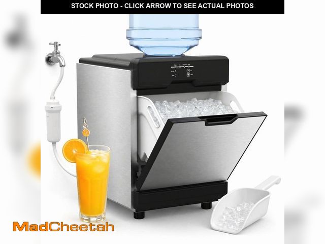 Lot 74-14560542 - glaciomaker 15.55 in. 50 lbs./24H Countertop Portable Stainless Steel Nugget Ice Maker 12 lbs. Stora...