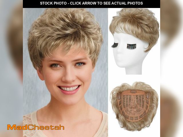 Lot 74-14384549 - REECHO Hair Topper, Short Wiglet Hair Topper for Women with Thinning Large Coverage Synthetic Top Cr...