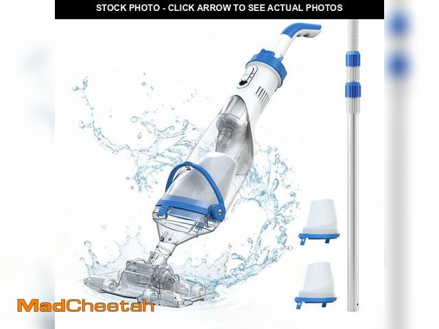 Lot 74-14608623 - Syvio Cordless Handheld Pool Vacuum, 18.5 GPM Powerful Suction, 60-Minute Runtime, 11.4" Wide Head, ...