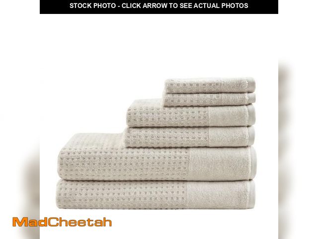 Lot 74-8923271 - Brayden Studio Amour Cotton Towel 6 Piece Set NCWA9682 Color: Taupe (MISSING 2) - UNUSED