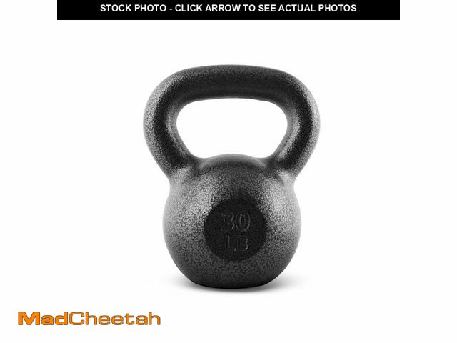 Lot 74-13789074 - CAP Barbell Black Cast Iron Kettlebell | 30 Pounds - UNUSED