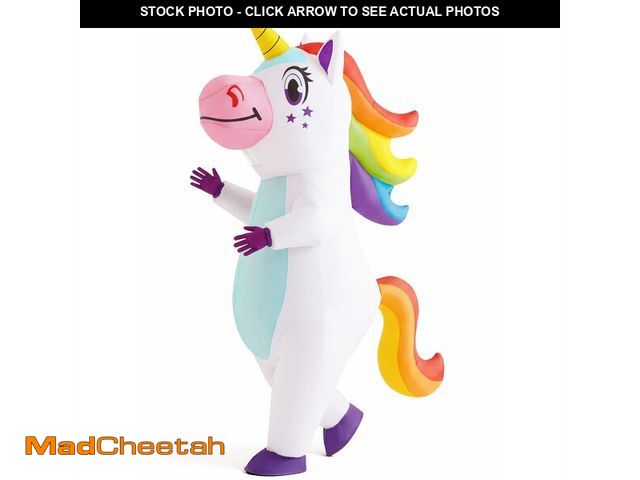 Lot 74-13719967 - Spooktacular Creations Halloween Inflatable Costume, Full Body Unicorn Blow Up Costume for Adults Dr...