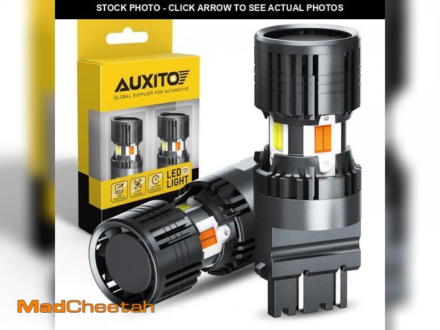 Lot 74-12433034 - AUXITO Latest CANBUS 3157 Switchback LED Bulbs 3057 3457 4157 Dual Color Amber/White Anti Hyper Flas...