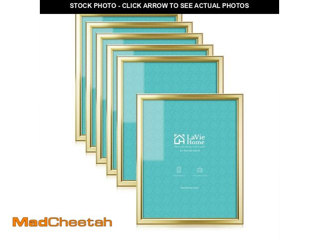 Lot 74-13951647 - LaVie Home 8x10 Picture Frames (6 Pack, Gold) Simple Designed Photo Frame with High Definition Glass...