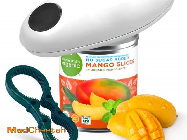 Lot 74-12323616 - Auto Electric Can Opener Jar Opener with MagneticÃ¯Â¼ÅOne Touch Battery Operated Can Opener Fits Mo...