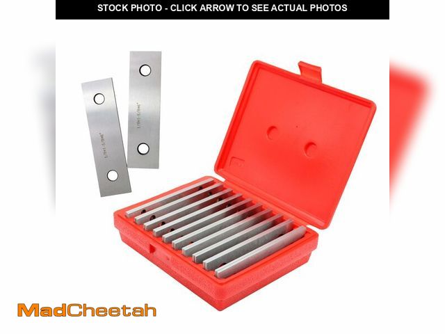 Lot 74-12609492 - Yunnergo 10 Pairs Precision Parallel Set 1/8" x 6" Accuracy 0.0002" Thin Steel - UNUSED
