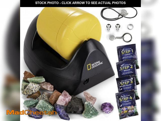 Lot 74-12439937 - NATIONAL GEOGRAPHIC Starter Rock Tumbling Kit - Durable Leak-Proof Polisher for Kids Complete Geolog...