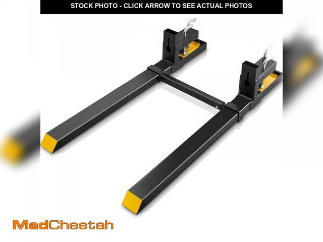 Lot 74-12159789 - *SEE DETAILS* VEVOR Pallet Forks, 4000 lbs Clamp on Pallet Forks, 60" Total Length Heavy Duty Pallet...