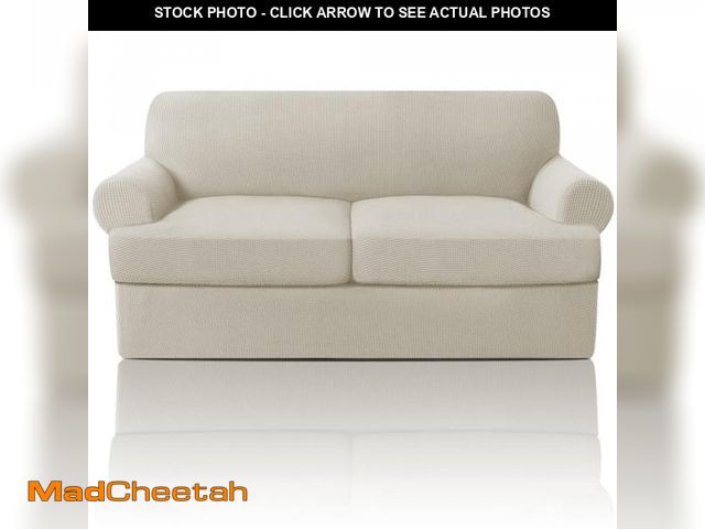 Lot 74-11555514 - PrinceDeco T Cushion Loveseat Slipcover 3 Pieces Sofa Covers for T Cushion Sofa Stretch Sofa Covers ...