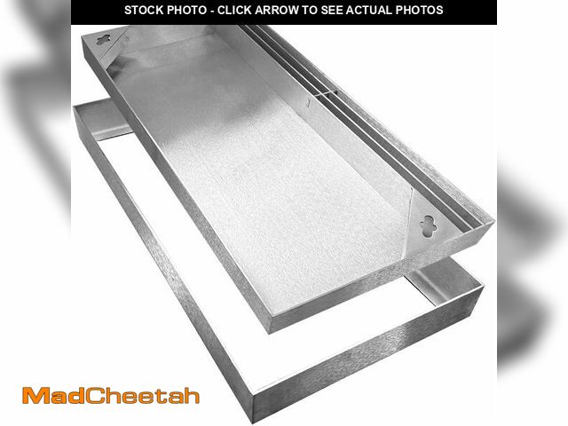 Lot 74-14348034 - Natotela 24x12in Stainless Steel Manhole Cover with Slot Drain Grate and Frame,Invisible Metal Inspe...