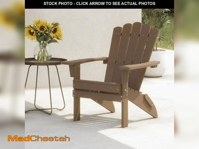 Lot 74-12144163 - GONICHA Folding Adirondack Chairs - Set of 1  Brown - UNUSED