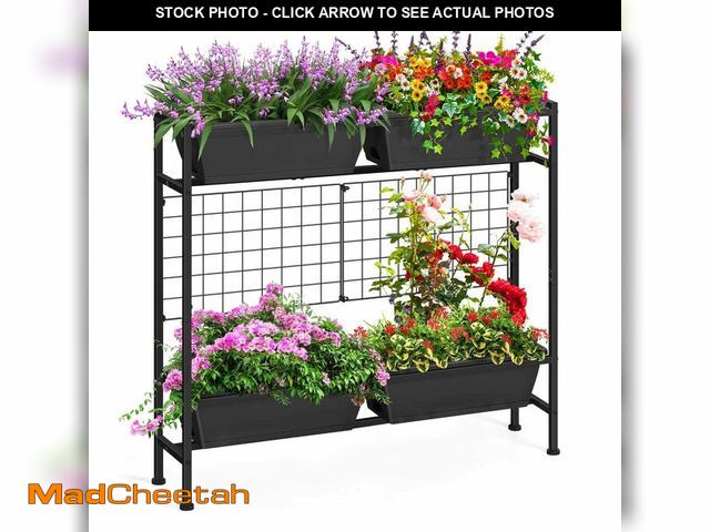 Lot 74-14270949 - OYEAL Raised Garden Beds Outdoor with Legs 32" Tall Herb Garden Planters Box Raised Flower Beds for ...