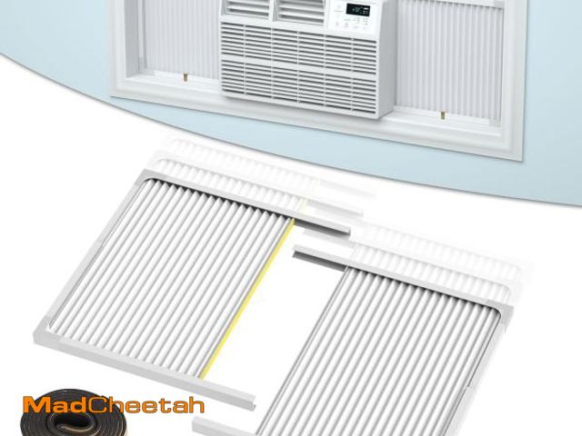 Lot 74-12323142 - Air Jade Window Air Conditioner Side Panels with Frame, Adjustable AC Side Panels for 5,000 to 14,00...