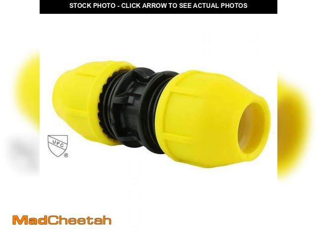 Lot 74-12086304 - HOME-FLEX 1 in. IPS DR 11 Underground Yellow Poly Gas Pipe Coupler - UNUSED
