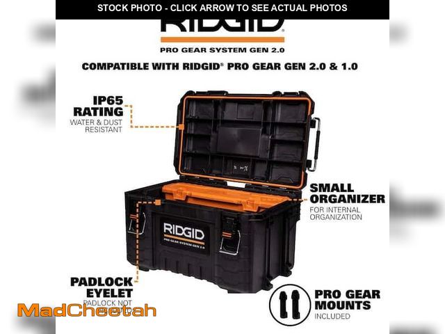 Lot 74-12988482 - RIDGID Pro Gear System Gen 2.0 Stackable Rolling Tool Box , 22 in. - UNUSED